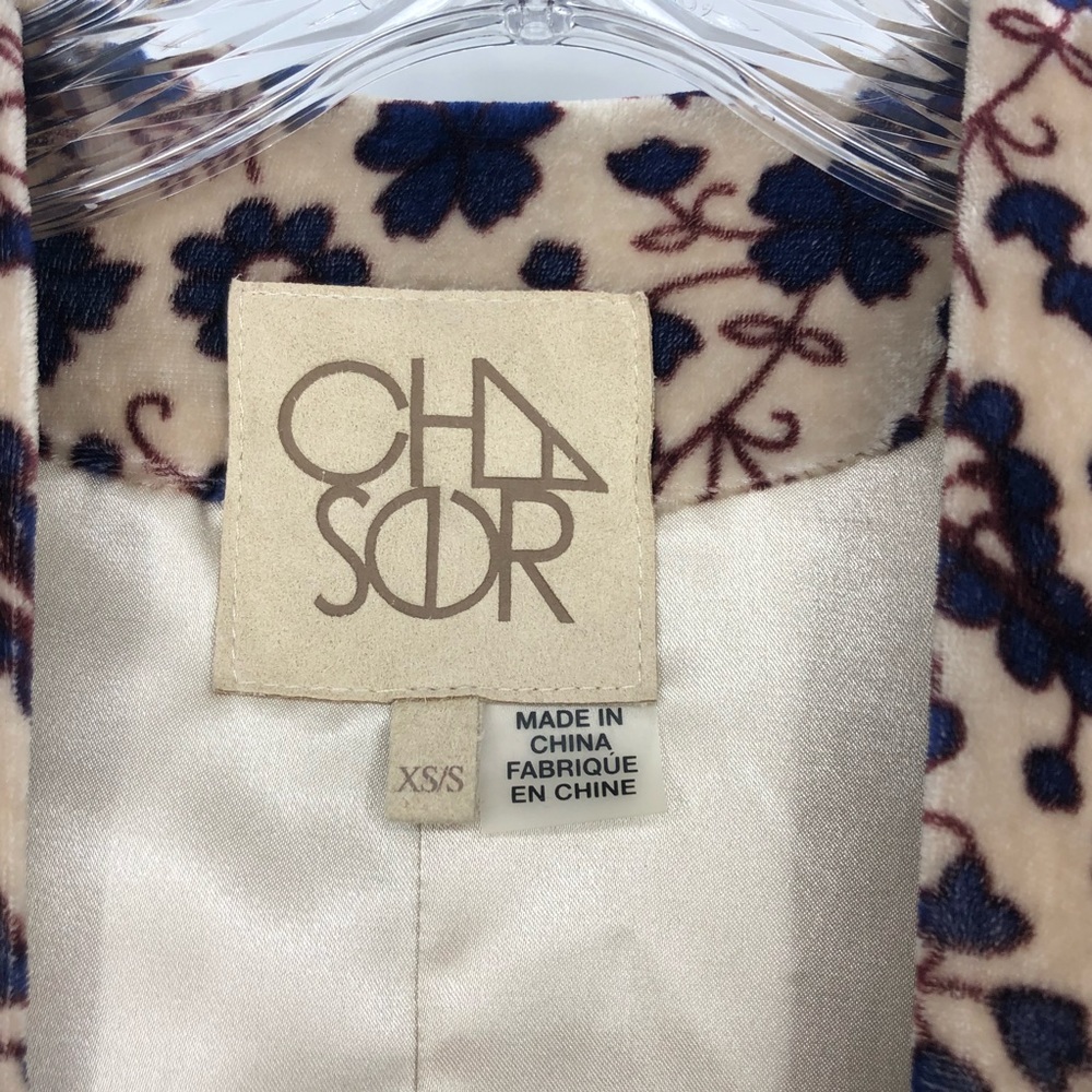 Chaser Velvet & Silk Purple Floral Kimono Size Small - Picture 3 of 8